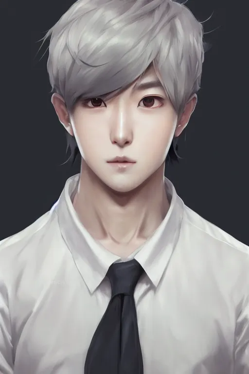 Image similar to a beautiful charming and dreamlike japanese boy in white shirt, character art, art by artgerm lau and kyoung hwan kim and and ilya kuvshinov and john singer sargent, hyperdetailed, 8 k realistic, symmetrical, frostbite 3 engine, cryengine, dof, trending on artstation, digital art