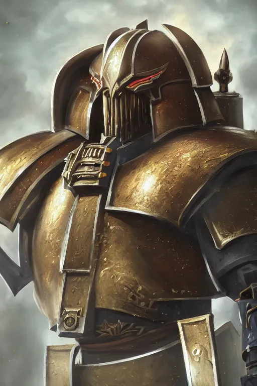 Image similar to armor portrait heros warhammer 4 0 k horus heresy fanart - the primarchs emperor by johannes helgeson animated with vfx concept artist & illustrator global illumination ray tracing hdr fanart arstation zbrush central hardmesh 8 k octane renderer comics stylized