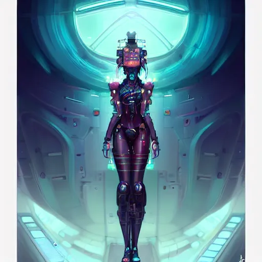 Image similar to a portrait of a beautiful cybernetic geisha, cyberpunk concept art by pete mohrbacher and wlop and artgerm and josan gonzales, digital art, highly detailed, intricate, sci-fi, sharp focus, Trending on Artstation HQ, deviantart, unreal engine 5, 4K UHD image