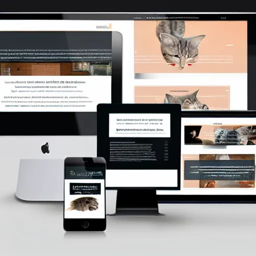 Prompt: a website design for cats