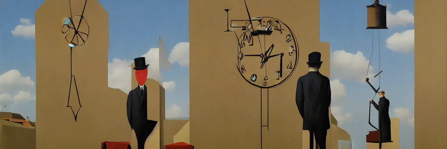 Image similar to clock painting magritte