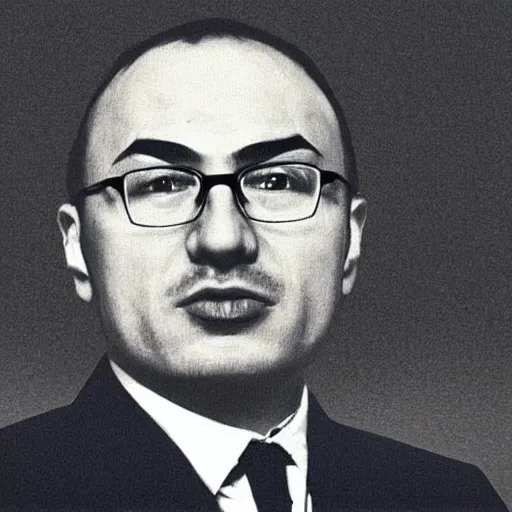 Image similar to Mikhail Borisovich Khodorkovsky portrayed in satanic, infernal art style