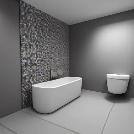 Image similar to isometric style bathroom, modern, 3 d render