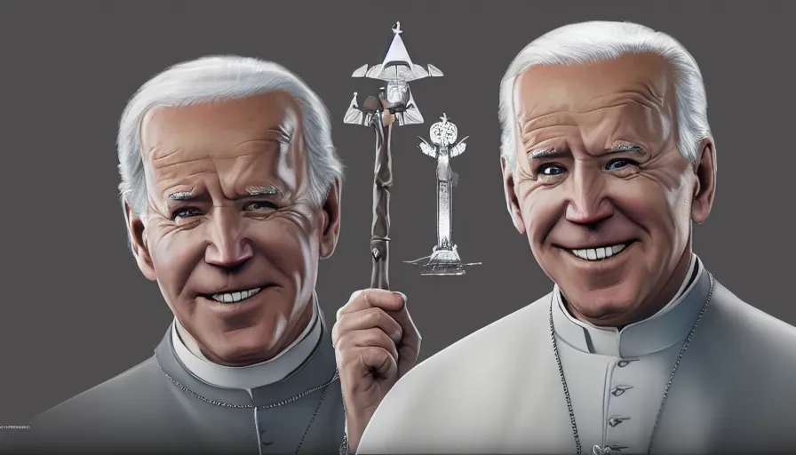 Image similar to joe biden is the pope, hyperdetailed, artstation, cgsociety, 8 k