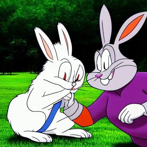 Prompt: big chungus bugs bunny in real life