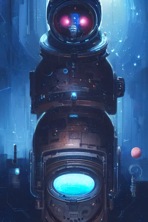 Image similar to a beautiful portrait of a cyberpunk pigglet, blue space with stars and planets in the background by greg rutkowski and wlop, digital art, highly detailed, fine detail, intricate, ornate, complex