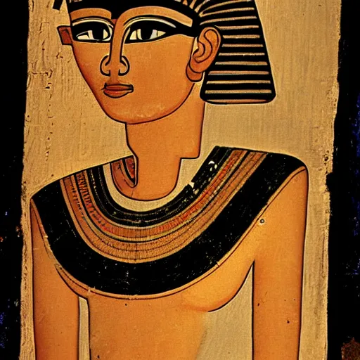 Image similar to an ancient egyptian painting of darksearch