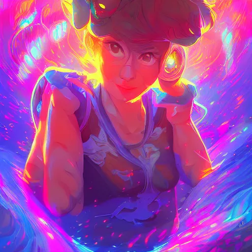 Image similar to skill magic deepdream radiating a glowing aura stuff loot legends stylized digital illustration video game icon artstation lois van baarle, ilya kuvshinov, rossdraws,