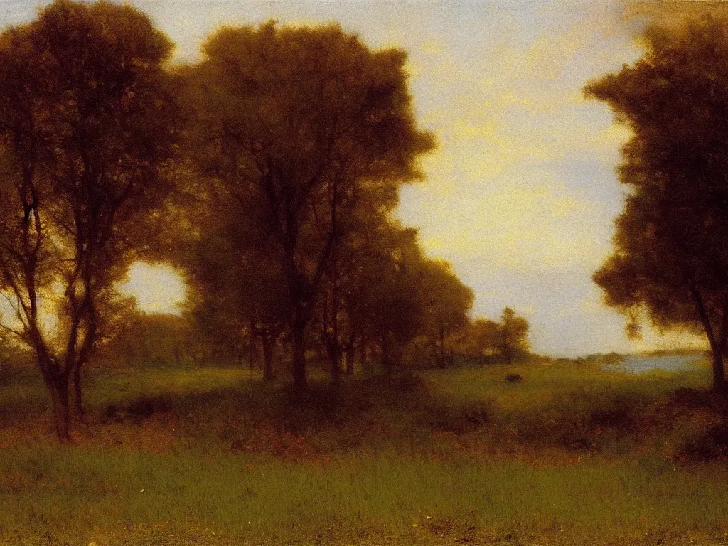 Prompt: 🌅 by george inness