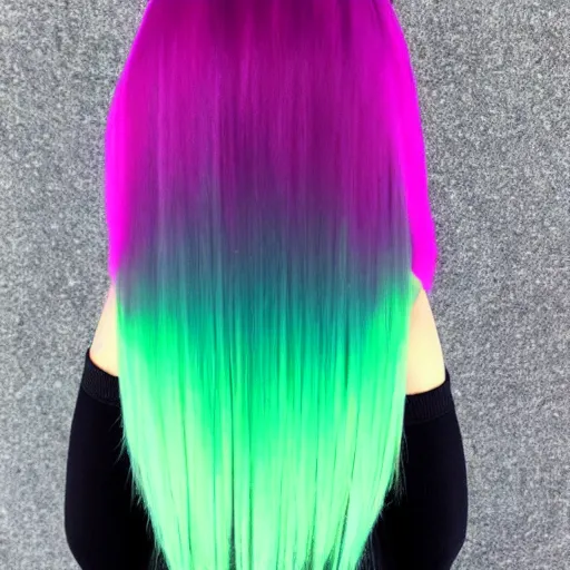 Image similar to aurora borealis hair anime girl