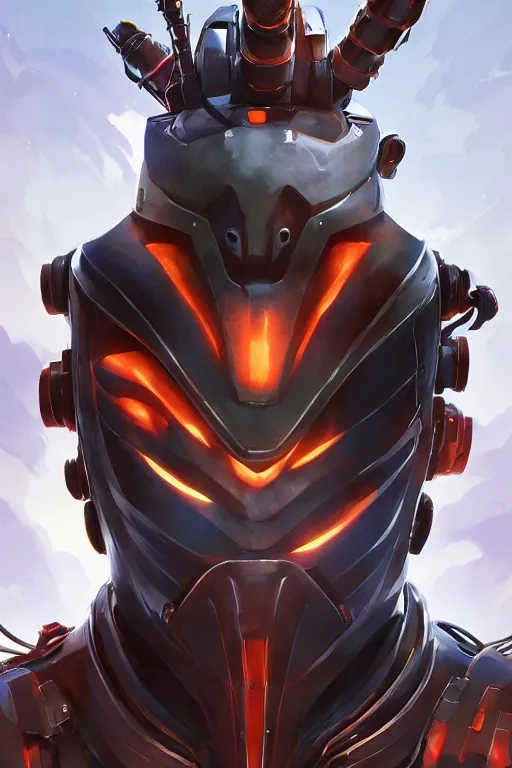 Image similar to epic mask helmet robot ninja portrait stylized as fornite style game design fanart by concept artist gervasio canda, behance hd by jesper ejsing, by rhads, makoto shinkai and lois van baarle, ilya kuvshinov, rossdraws global illumination radiating a glowing aura global illumination ray tracing hdr render in unreal engine 5