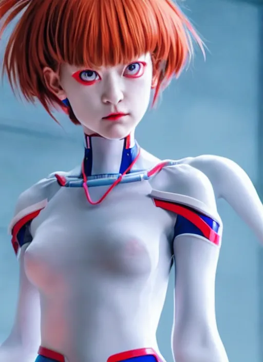 Prompt: casting photograph of the girl playing Rei Ayanami in a live-action version of Neon Genesis Evangelion