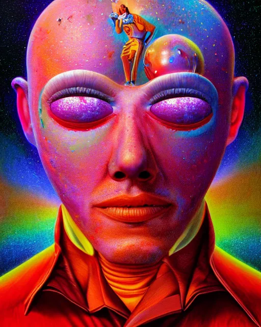 Prompt: portrait ultra dimensional stimpy entity, accidentally tripping on dmt and acid, psychedelic experience, overwhelming psychosis of self realization and burning awakening, ultra high definition, unreal engine 5, hyperrealism, masterpiece composition, by casey weldon, barclay shaw 8 k photorealistic