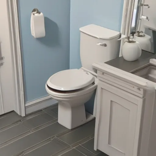 Image similar to 0. 1 x scale toilet in a 1 x scale bathroom