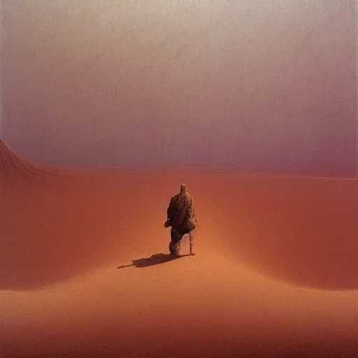 Image similar to a painting of a desert with a lot of sand, a matte painting by Beksinski, featured on cg society, surrealism, apocalypse landscape, matte painting, apocalypse art