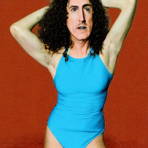 Image similar to weird al in a bikini,
