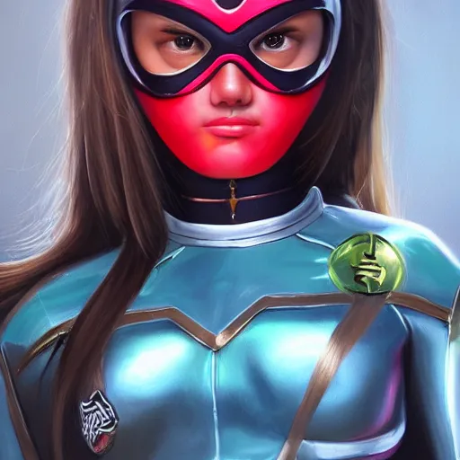 Prompt: realistic Portrait painting of young hot girl as Super Sentai, made by Michaelangelo, physical painting, Sharp focus,digital art, bright colors,fine art, trending on Artstation, unreal engine.