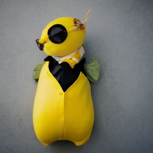 Image similar to banana dressed up for a day at the office