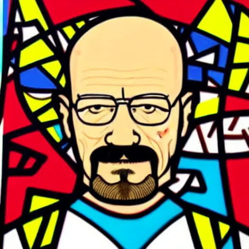 Prompt: Walter White, by Romero Britto