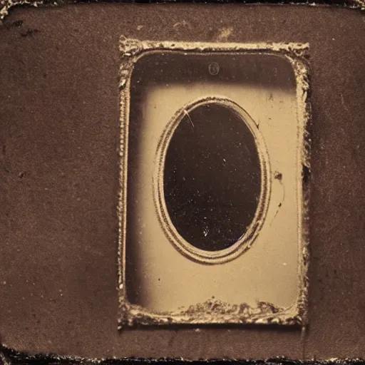 Image similar to tintype photo of a broken mirror