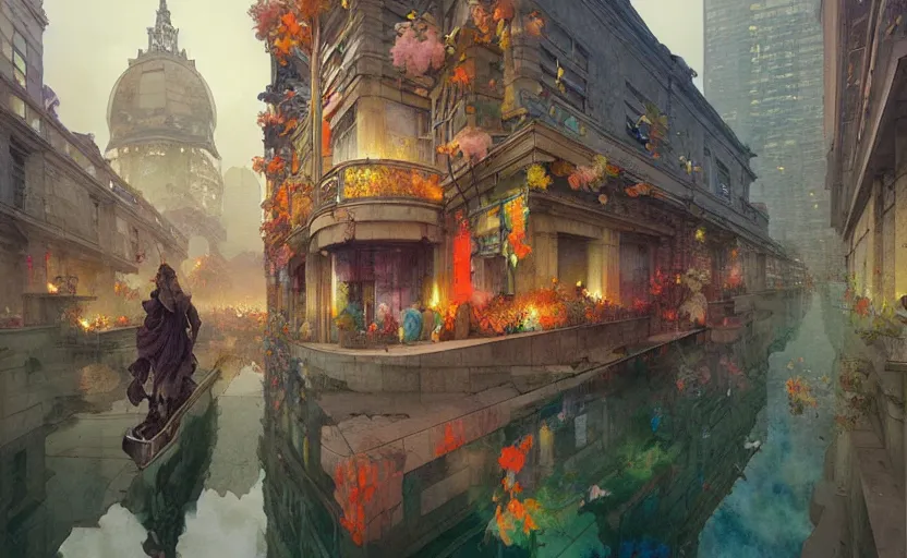 Prompt: the amazing floating neoclassical city, fantasy. intricate, amazing composition, colorful watercolor, by ruan jia, by maxfield parrish, by marc simonetti, by hikari shimoda, by robert hubert, by zhang kechun, illustration, gloomy