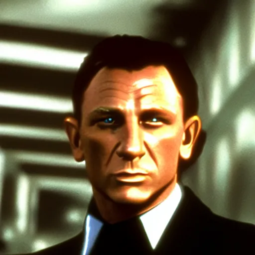 Prompt: daniel craig as james bond in goldeneye 0 0 7 n 6 4 screenshot