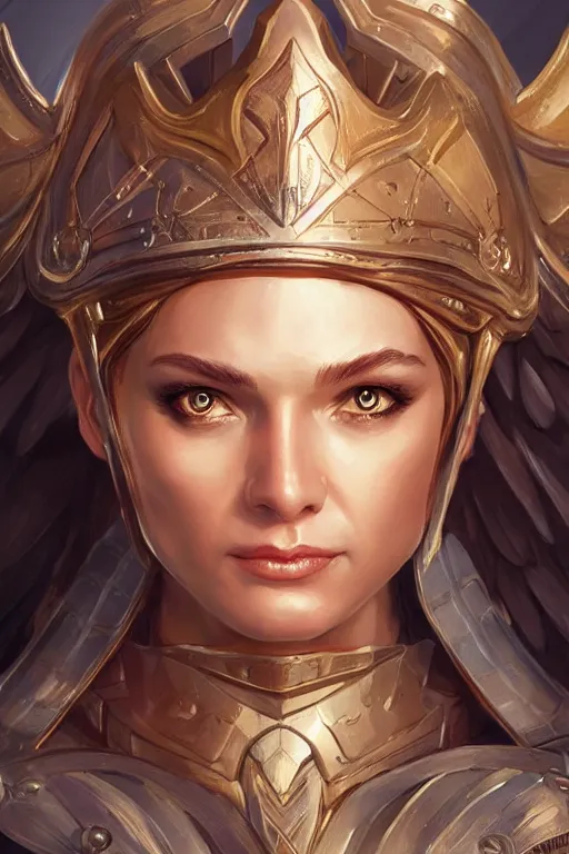 Image similar to amazon valkyrie athena, d & d, fantasy, portrait, highly detailed, headshot, digital painting, trending on artstation, concept art, sharp focus, illustration, art by artgerm and greg rutkowski and magali villeneuve