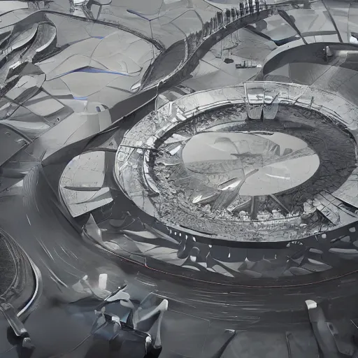 Image similar to digital image oily airport architecture motherboard cpu in liquid on the coronation of napoleon painting, on moon with medium size woman walking with black background. unreal engine 5, keyshot, octane, artstation trending, by Zaha Hadid style architecture, by Matrix film color, high contrast pinterest black plastic, dark atmosphere pinterest tilt shift, 4k, 8k, 16k.