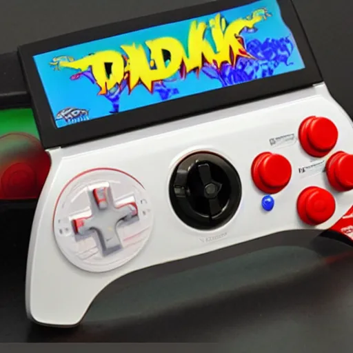 Prompt: a Jakks Pacific Doom plug-and-play TV game controller
