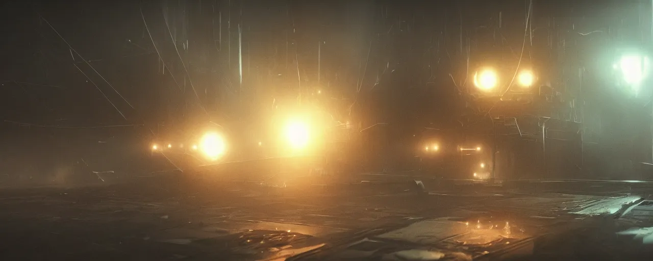 Image similar to dark scifi, octane render