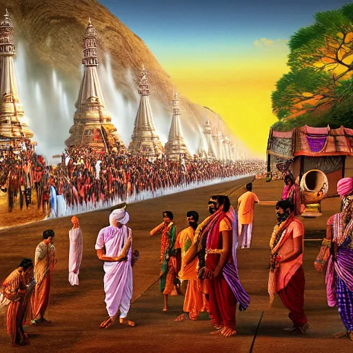 Prompt: vedic aryans arriving in india, 8 k, intricate, photograph, surreal