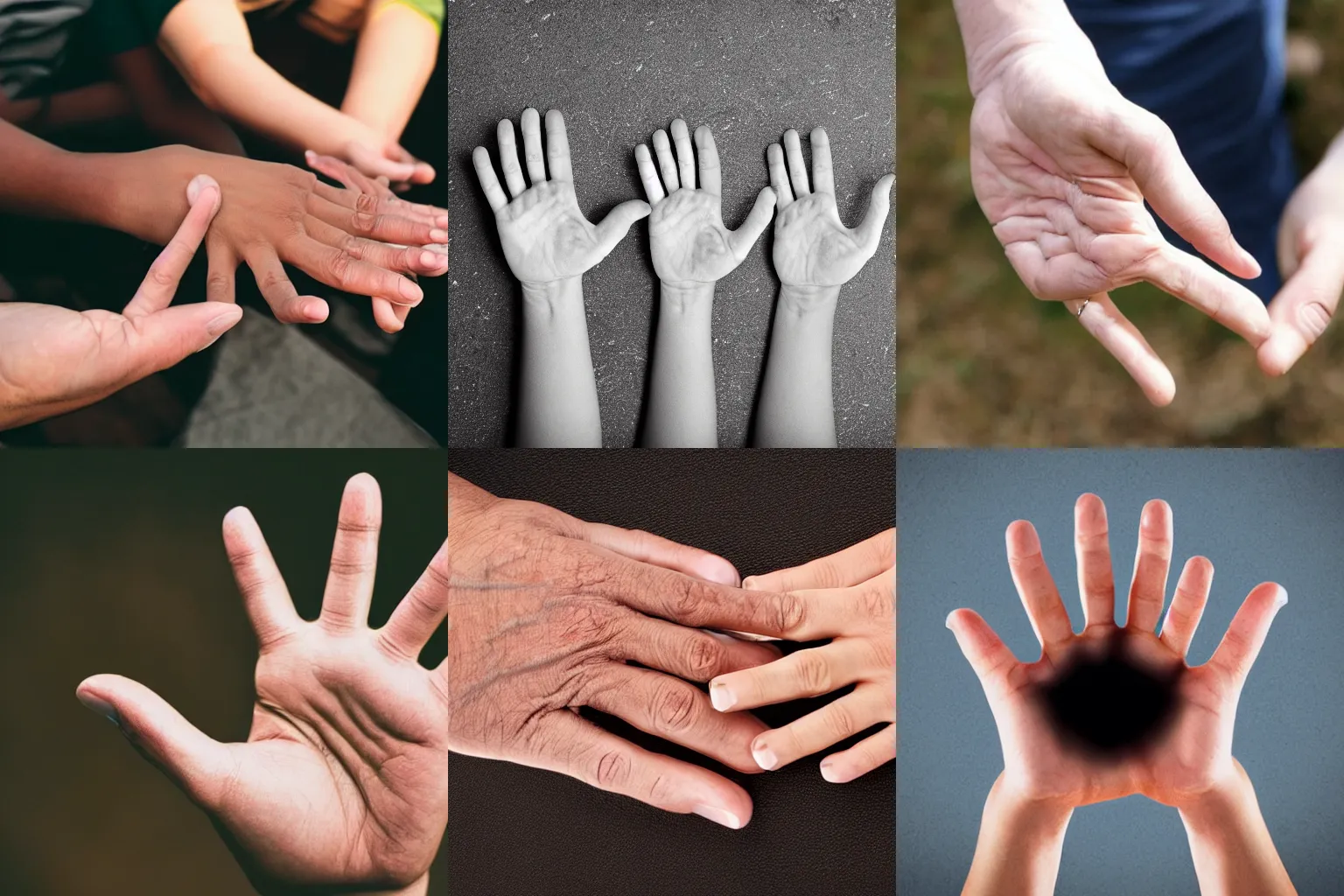 Prompt: picture of human hand, five fingers