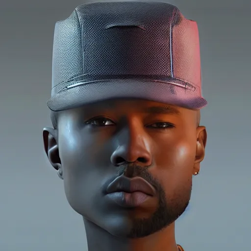 Image similar to a hat from the future, yeezy style, cyberpunk, highly detailed, epic lighting, hyper photorealism, trending on artstation 8 k