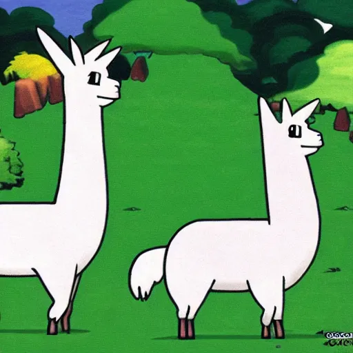 Image similar to a llama pokemon by ken sugimori