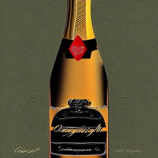Prompt: portrait of a ( corvette ) ( champagne bottle ) hybrid, digital art