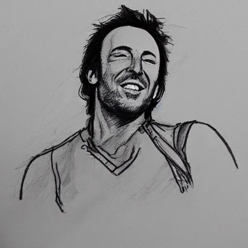 Image similar to bruce springsteen rough sketch by loish