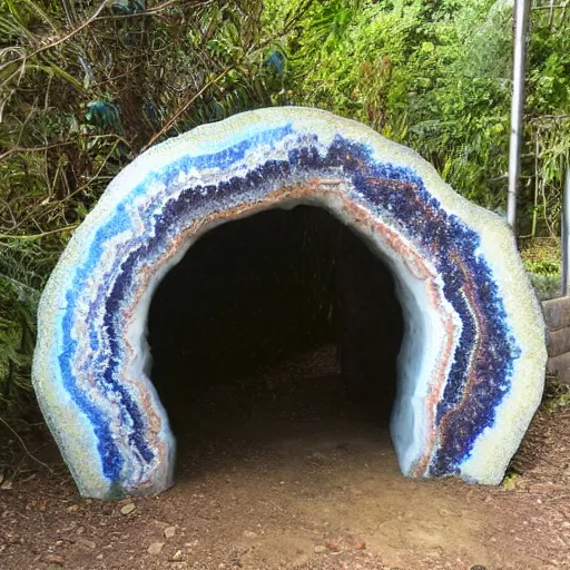 Image similar to space gate portail in a geode