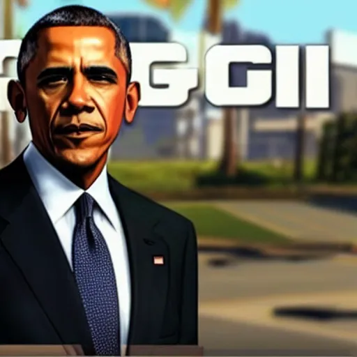 Image similar to Obama on the GTA V loading screen