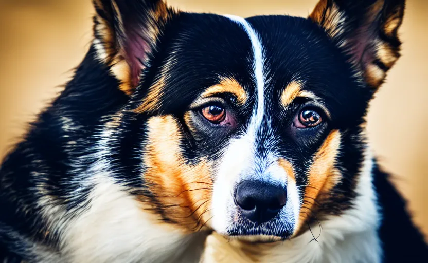 Image similar to portrait of a dog, natural light, sharp, detailed face, photo