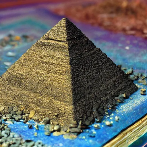 Prompt: orgonite instead of pyramids in egypt