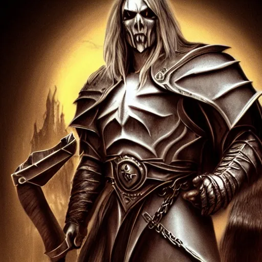 Image similar to arthas menethil as the american psycho, cinematic still, warcraft 3 graphics