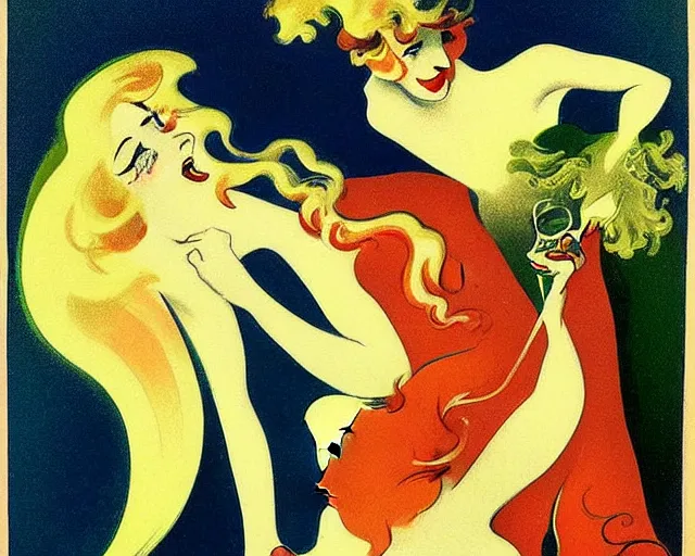 Prompt: vintage, champagne. french, realistic, cheerful, art work by leonetto cappiello, 1 9 0 2