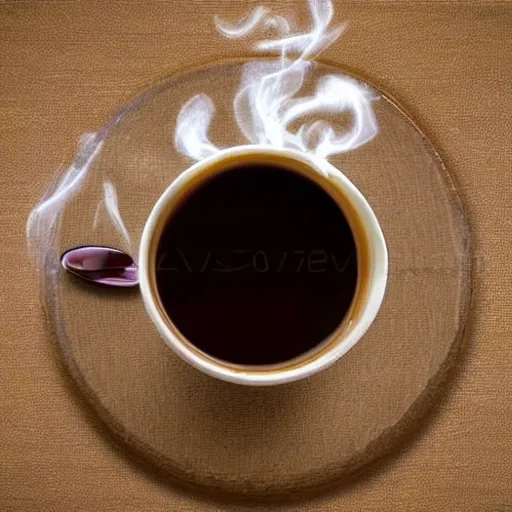 Image similar to Stunning image of a coffee cup full of steaming hot coffee by various artists