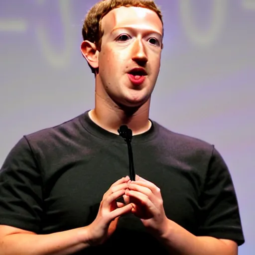 Prompt: photo of mark zuckerberg mouth full of gummy worms