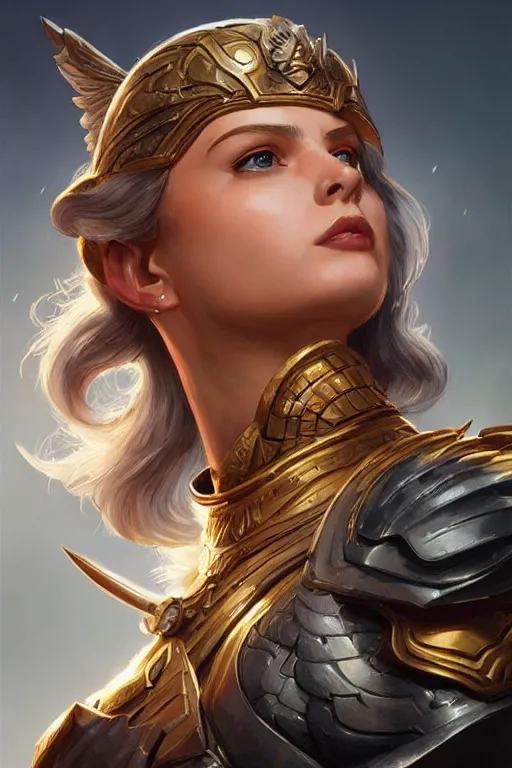 Image similar to amazon valkyrie athena, d & d, fantasy, portrait, highly detailed, headshot, digital painting, trending on artstation, concept art, sharp focus, illustration, art by artgerm and greg rutkowski and magali villeneuve