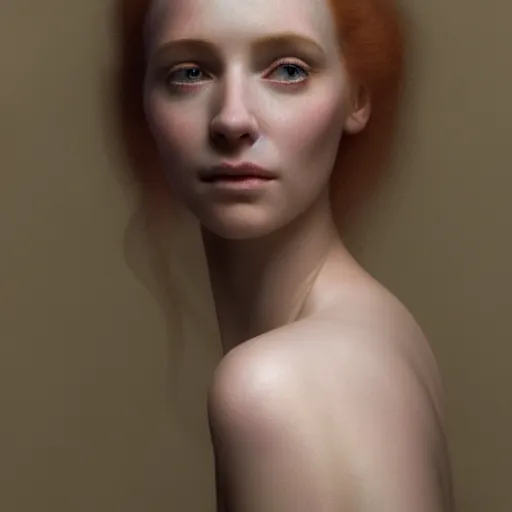 Image similar to photographic portrait of a stunningly beautiful english renaissance female in soft dreamy light at sunset, beside the river, soft focus, contemporary fashion shoot, in a denis villeneuve and tim burton and ridley scott movie, by edward robert hughes, annie leibovitz and steve mccurry, david lazar, jimmy nelsson, extremely detailed, breathtaking, hyperrealistic, perfect face, octane render