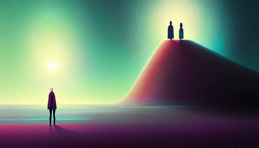 Prompt: girlfriend alone, lost in a beautiful artwork by christopher balaskas, vivid, detailed, masterpiece