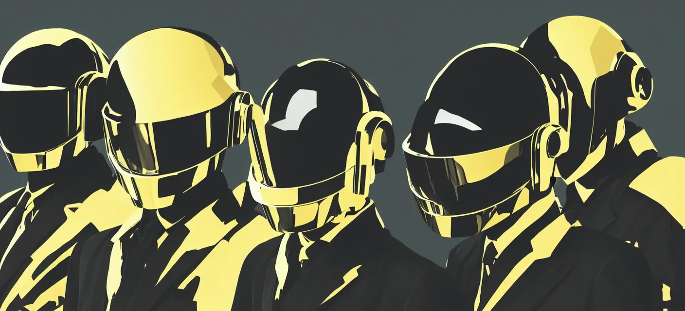 Image similar to daft punk wallpaper, low poly, large,