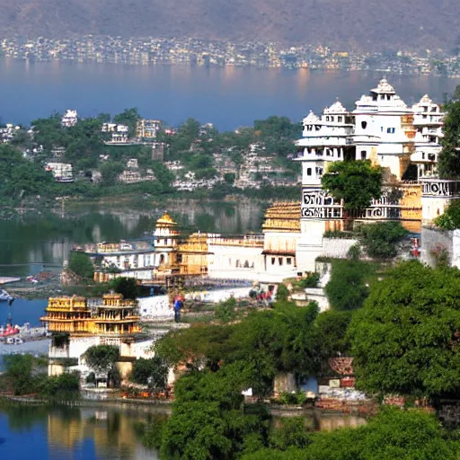 Prompt: udaipur city of lakes