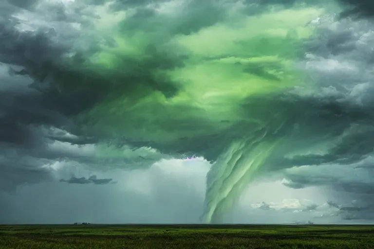 green tornado sky